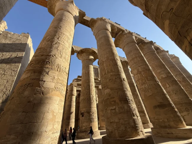 Egyptian columns of Luxor, in the ancient city of Thebes in Marsa Alam